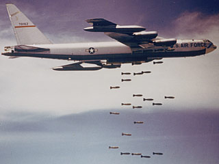 plane dropping bombs
