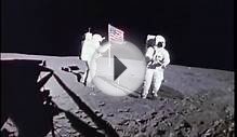 Apollo 14 Lunar Landing & US Flag on Moon (1972)